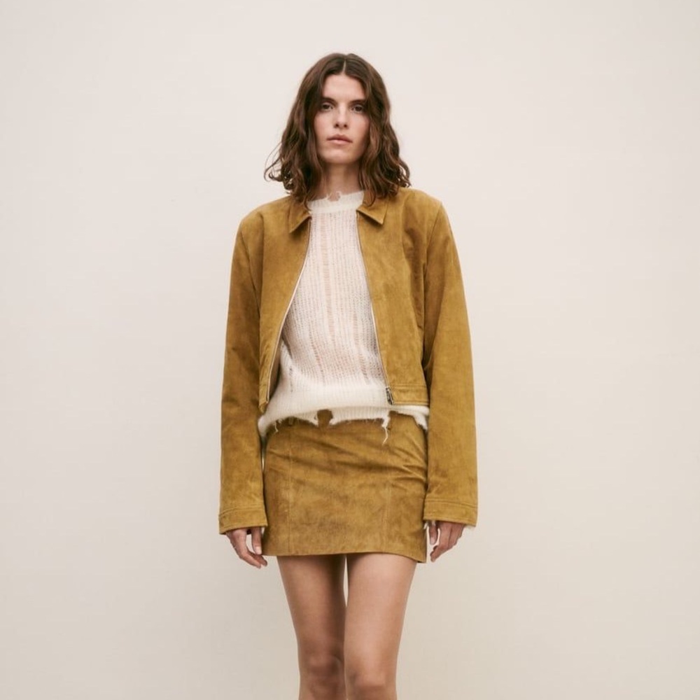 Zara Suede Jacket and Skirt Set